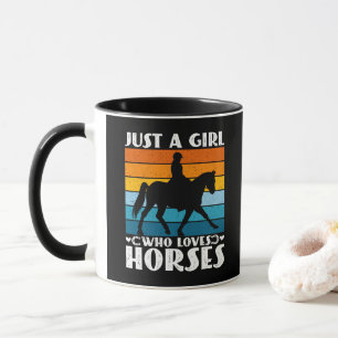 Mug Juste une fille qui aime les chevaux drôle proprié