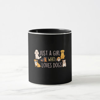 Mug Juste une fille qui aime les chiens