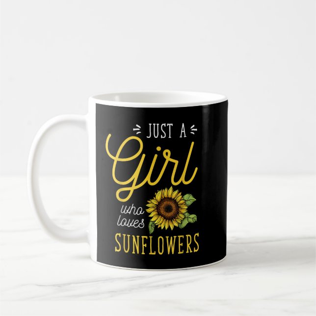 Mug Juste Une Fille Qui Aime Les Fleurs De Soleil Art  (Gauche)