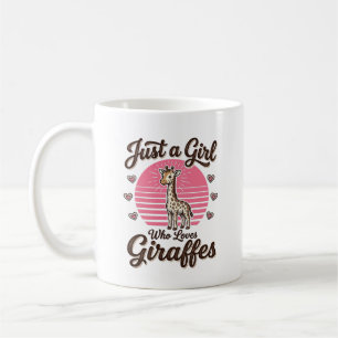 Mug Juste une fille qui aime les girafes vintage shirt