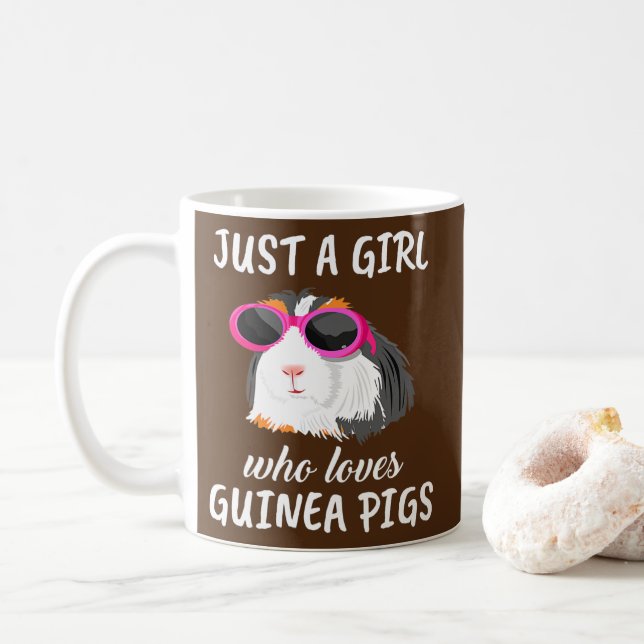 Mug Juste une fille qui aime les guinéens Porcs Vêteme (Avec donut)