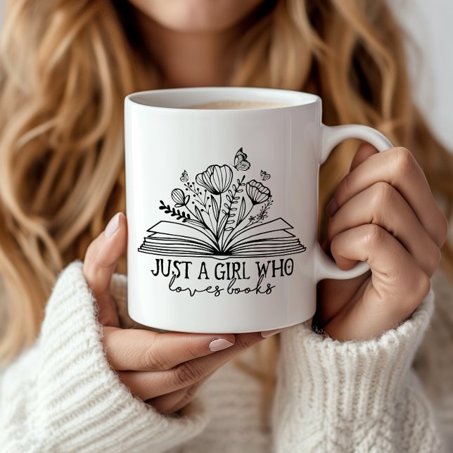 Mug Juste une fille qui aime les livres (Embrace your inner bookworm with this cozy mug, perfect for enjoying quiet moments of relaxation.)