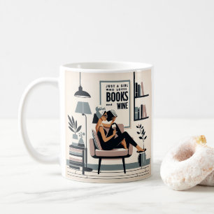Mug Juste une fille qui aime les livres et le vin