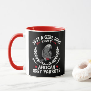 Mug Juste une fille qui aime les perroquets gris afric