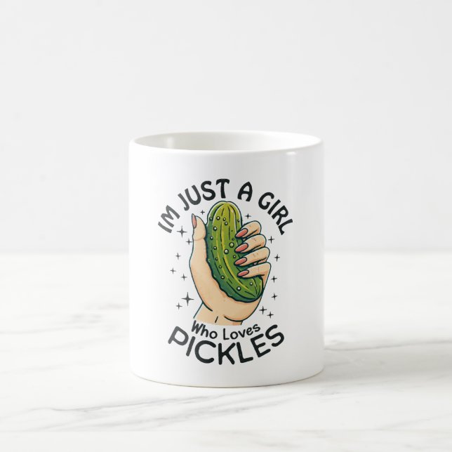 Mug Juste Une Fille Qui Aime Les Pickles - Végétan Drô (Centre)