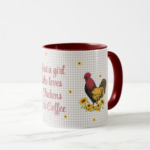 Mug Juste une fille qui aime les poulets et le chocola