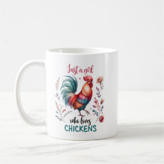 Mug "Juste une fille qui aime les poulets" Ferme verte