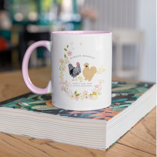 Mug Juste une fille qui aime les poulets   Monogramme