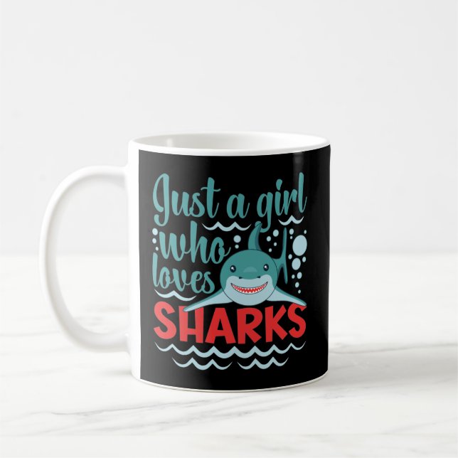 Mug Juste une fille qui aime les requins (Gauche)