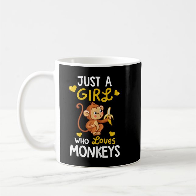 Mug Juste Une Fille Qui Aime Les Singes À Un Mignonne  (Gauche)