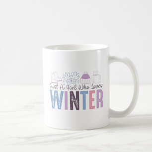 Mug Juste une fille qui aime l'hiver mignonne design s