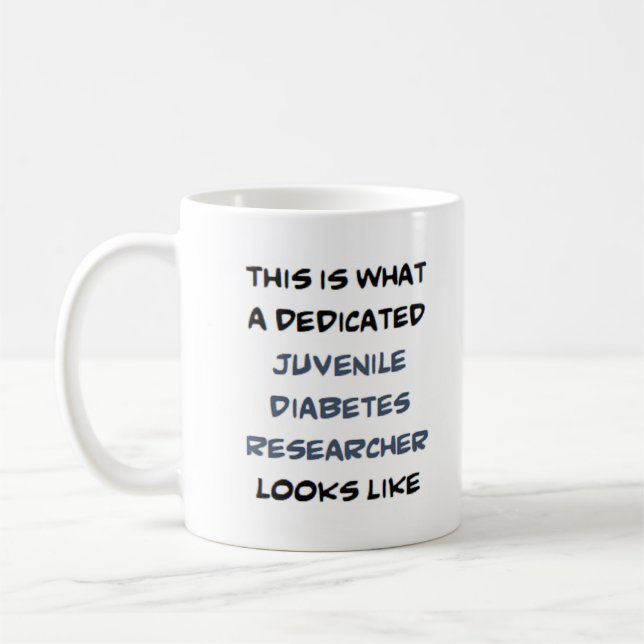 Mug juvenile diabetes researcher, dedicated (Gauche)