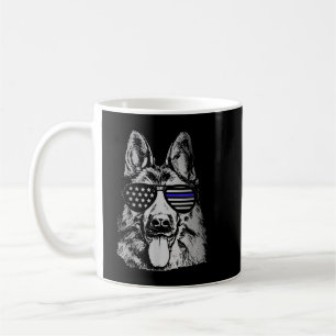 Mug K9 Police Officier Chemise Police Chien Mince Lign