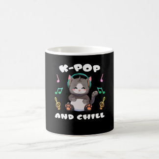 Mug K-Pop and Chill Anime Cat Manga Music Kpop Fans