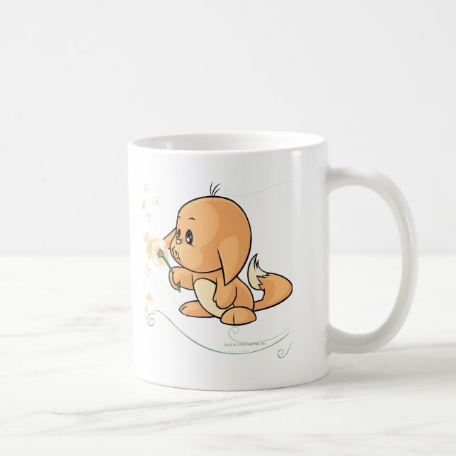 Mug Kacheek orange souhaitant sur un pissenlit (Droite)