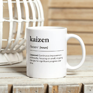 Mug Kaizen Définition Mots japonais minimaliste