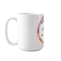 Kamala Harris Mug. Couleurs blanches et roses clai