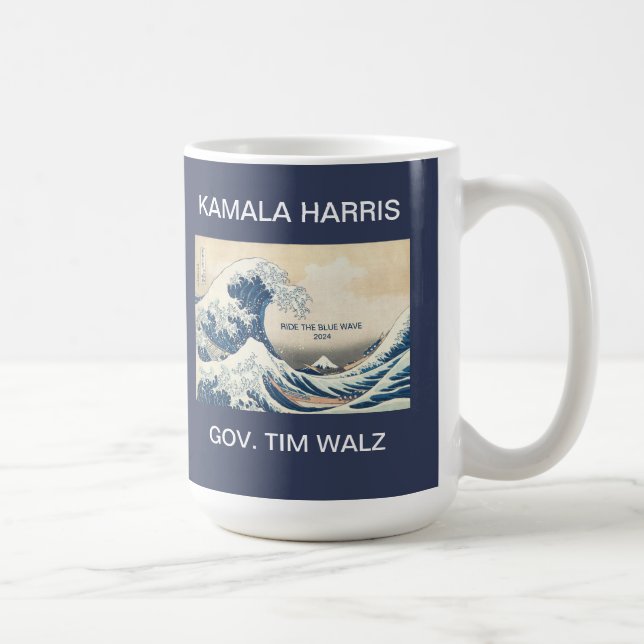 MUG KAMALA HARRIS TIM WALZ BLEU WAVE 2024 (Droite)