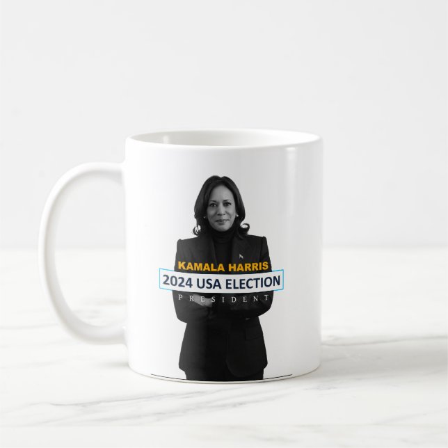 Mug Kamala Harris USA 2024 Président des élections (Gauche)