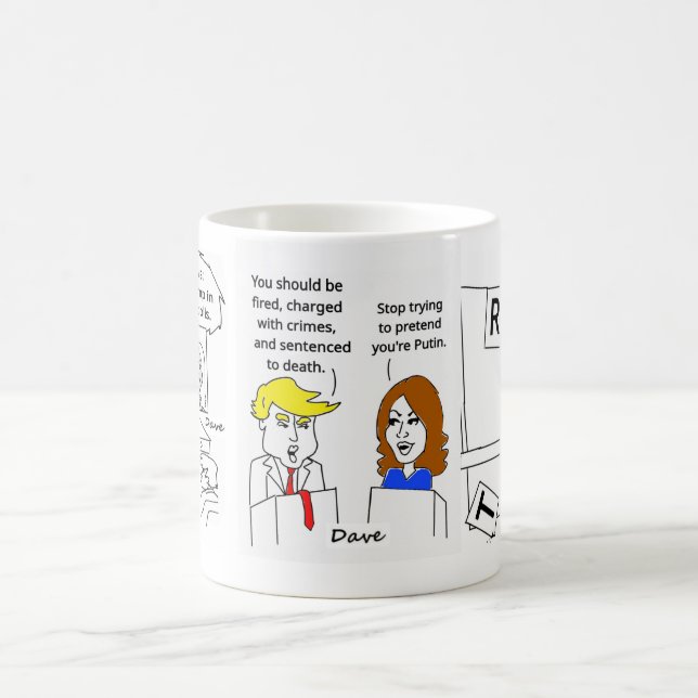 MUG KAMALA TRUMP CARTOUCHES COUPE (Centre)