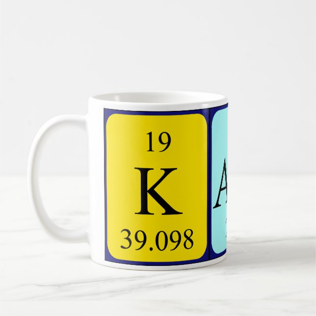 Mug Kami (tasse de nom de table périodique) (Gauche)