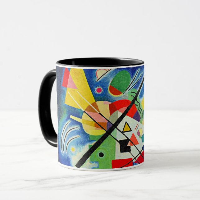 Mug Kandinsky - Peinture Bleue, (Devant gauche)