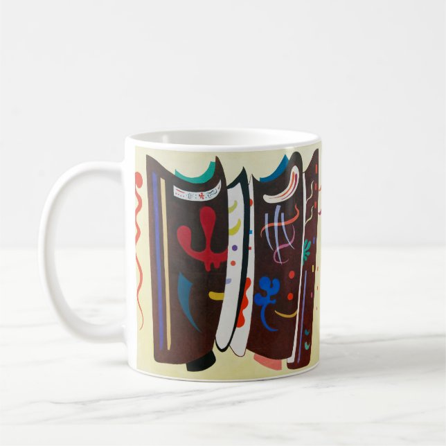 Mug Kandinsky Supplémenté Brown Abstrait Peinture (Gauche)