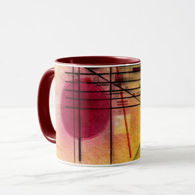 Mug Kandinsky - Vibrant, populaire peinture abstraite, (Devant gauche)