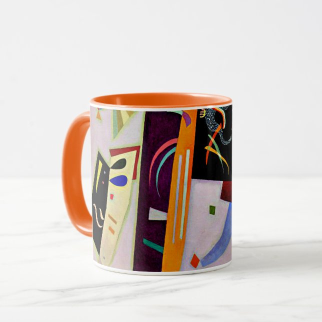 Mug Kandinsky - Violet-Orange, oeuvre populaire, (Devant gauche)
