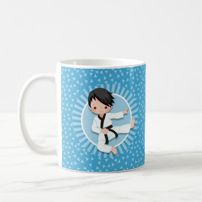 Mug Karate de cheveux noir Boy Judo Arts martiaux (Gauche)