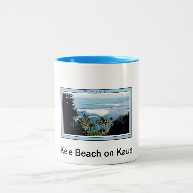 Mug-Kauai's Ke'e Beach Two-Tone Coffee Mug (Center)