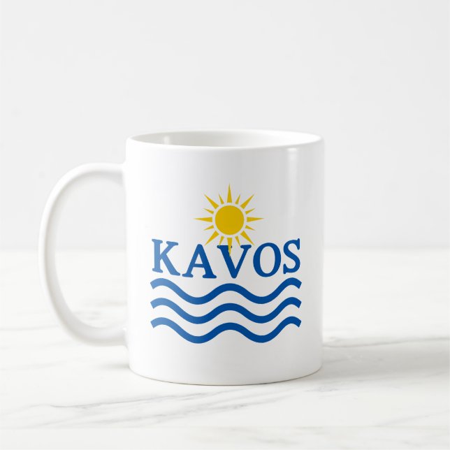 Mug KAVOS Corfu Grèce, Sun Waves (Gauche)