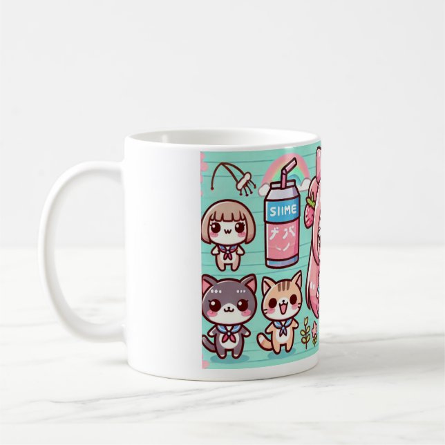 Mug kawaii anime tierno (Gauche)