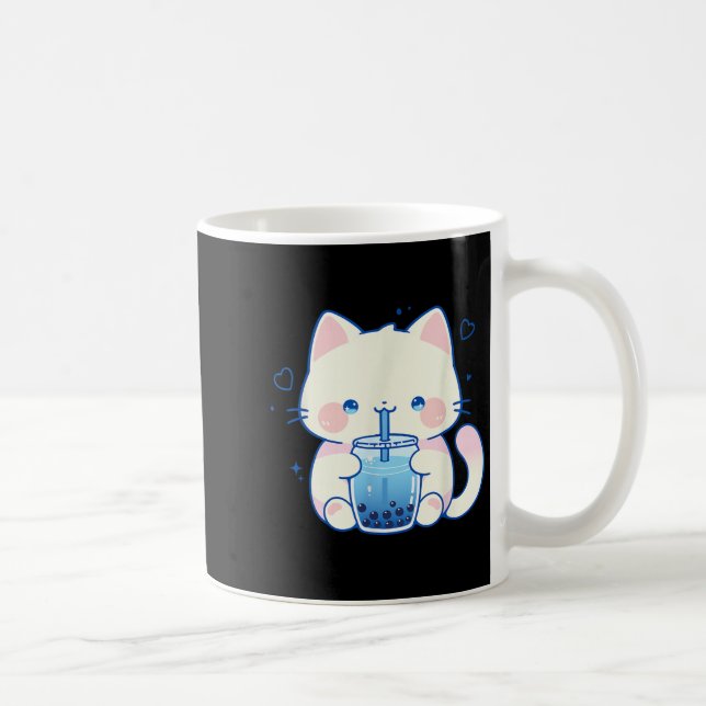 Mug Kawaii Cat Boba Japanese Cute Aesthetic Anime Girl (Droite)
