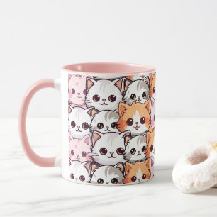 Mug Kawaii Chat félin Kitten visage animal de compagni