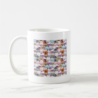 Mug Kawaii Cute Cats Motif