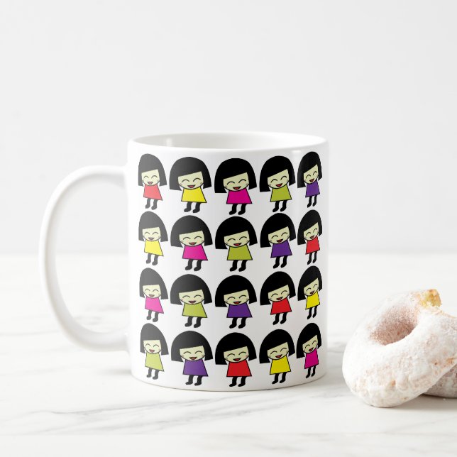 Mug Kawaii Cute Girls Kawaii (Avec donut)