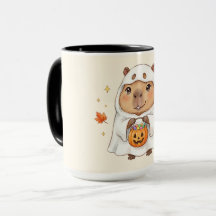 Mug Kawaii Deux Tons Fantôme de Capybara Mignon Ha