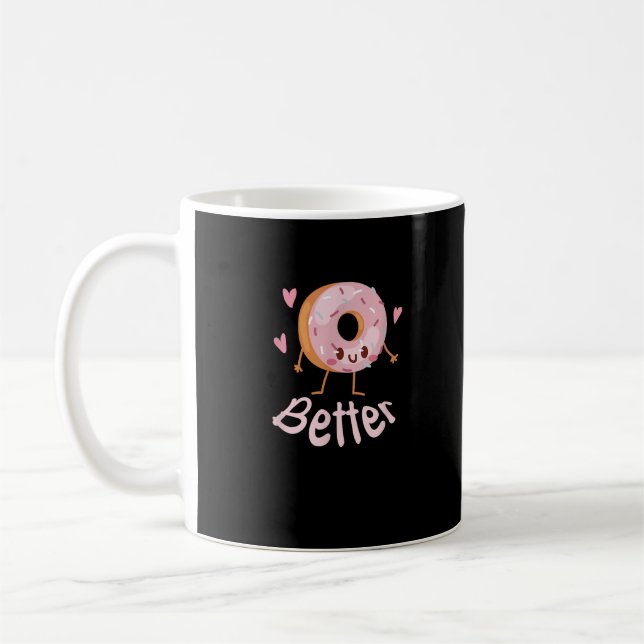 Mug Kawaii Matching Couple Coffee And Donut Better Tog (Gauche)