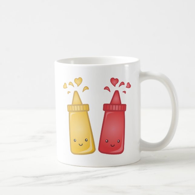 Mug Kawaii Mustard et Ketchup Love (Droite)