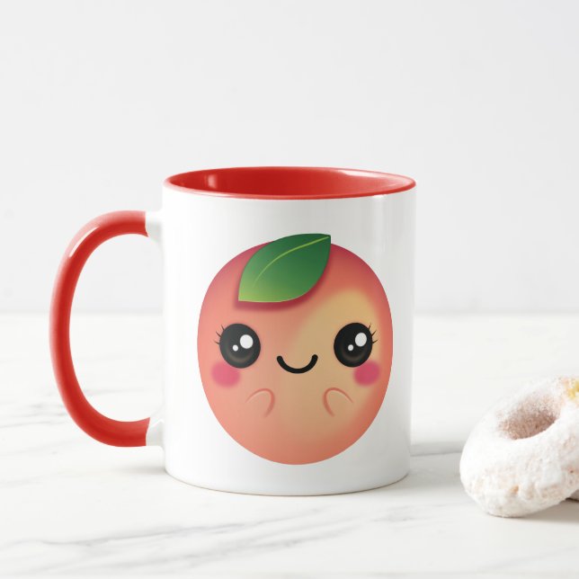 Mug Kawaii Peach (Avec donut)