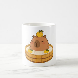 Mug Kawaii Yuzu Bain Onsen Capybara Mignon