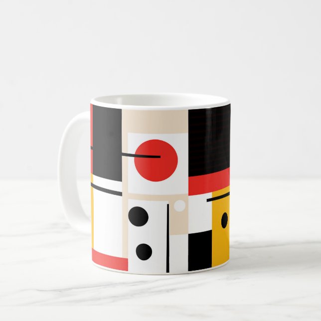 Mug KC rouge, or, noir et blanc - Design 3 (Devant gauche)