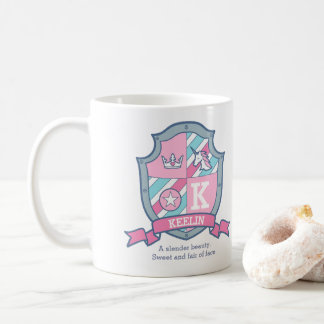 Mug Keelin princess crest pink aqua blue name meaning