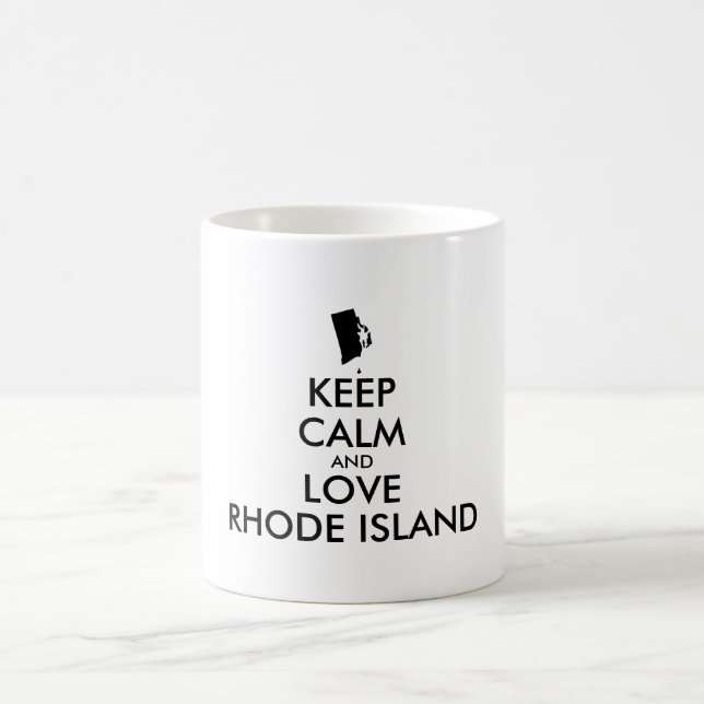 Mug KEEP CALM et LOVE RHODE ISLAND personnalisables (Centre)