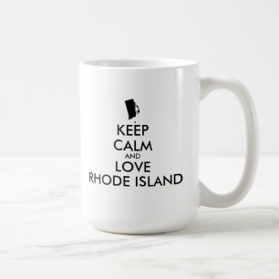 Mug KEEP CALM et LOVE RHODE ISLAND personnalisables