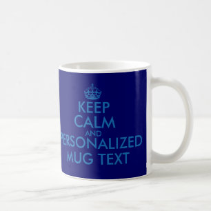 Mug KeepCalm bleu-foncé attaque le modèle de  