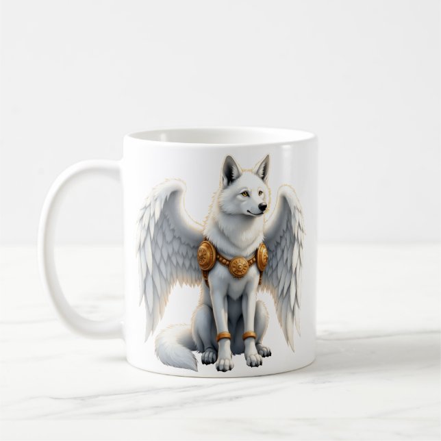 Mug Keeper of the Dawn – The White Winged Wolf.  (Gauche)