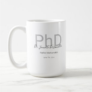 Mug Keepsaké Black Grey Nom Doctorat
