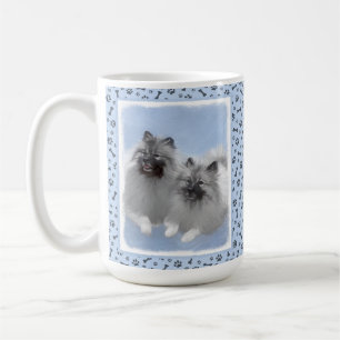 Mug Keeshond Paire de Kees Peinture Art animal origina